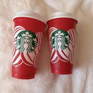2 Starbucks 2024 Red Cups